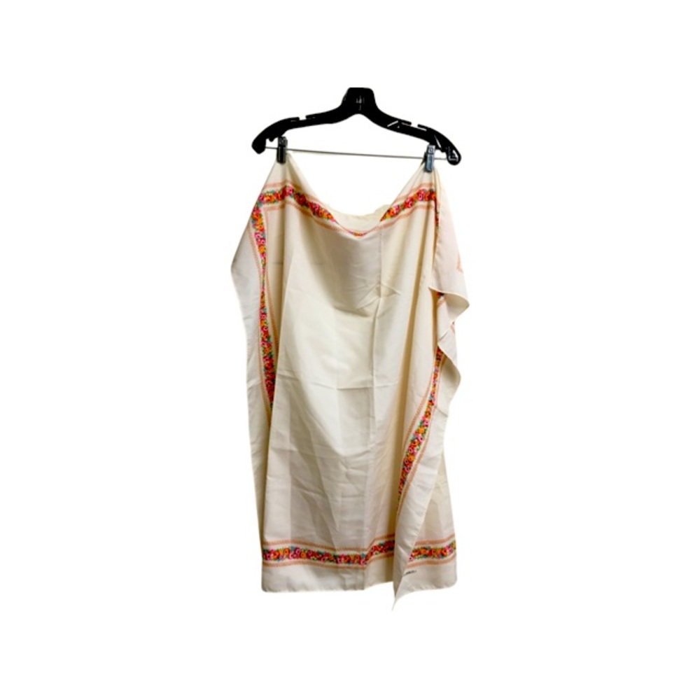 Loubella scarf, creamy white with floral pattern, vintage